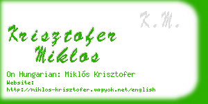 krisztofer miklos business card