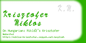 krisztofer miklos business card